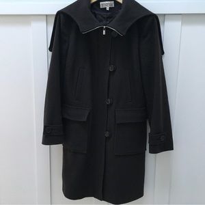 DONATING 3/31 Michael Kors Brown Wool Car Coat Zip Hood